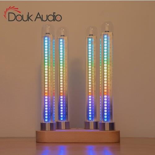 Douk Audio RGB LED MIC Sound Level Meter Digital Clock for Home/Desk Decor Display Music Spectrum Analyzer Gifts