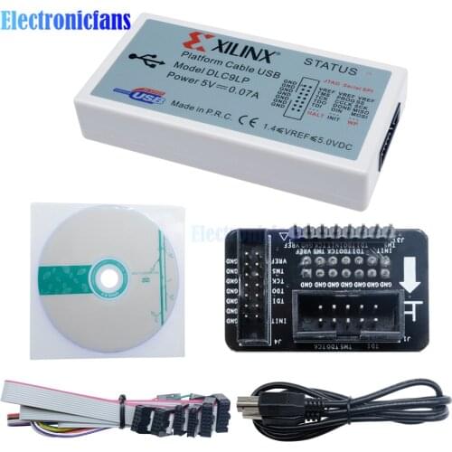For Xilinx Platform Cable USB FPGA CPLD JTAG SPI Download Debugger Programmer with USB Type-B Cable 5V 3.3V 2.5V 1.8V 1.5V