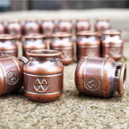 EDC Titanium Alloy copper Knife Beads A Pendant Paracord Outdoor DIY Decorations Titanium copper Camping Gear EDC