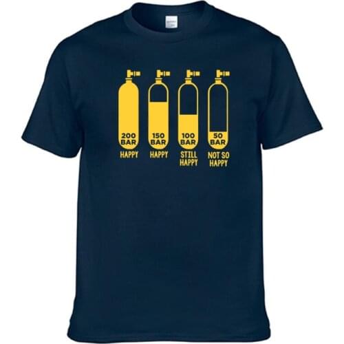 Diver 200 Bar Funny T Shirts Men Summer Cotton Harajuku Short Sleeve O Neck Streetwear Tops Heartbeat Scuba Diving T shirt