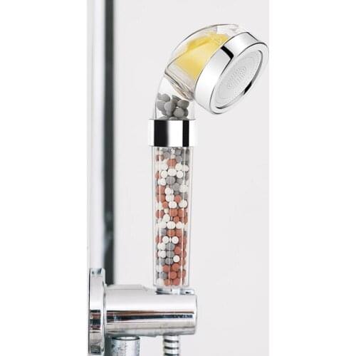 Bathroom Ionic Mineral Beads Shower Head with Vitamin C Shower Filter High Pressure Saving Water Handheld SPA Shower