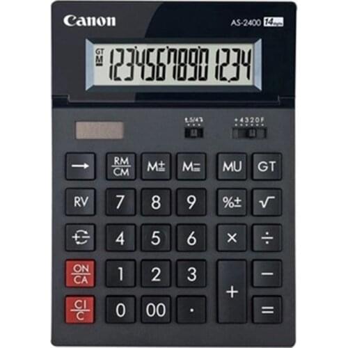 Canon AS-2400 Calculator Classic Curved Design Large 14-digit Display Computer