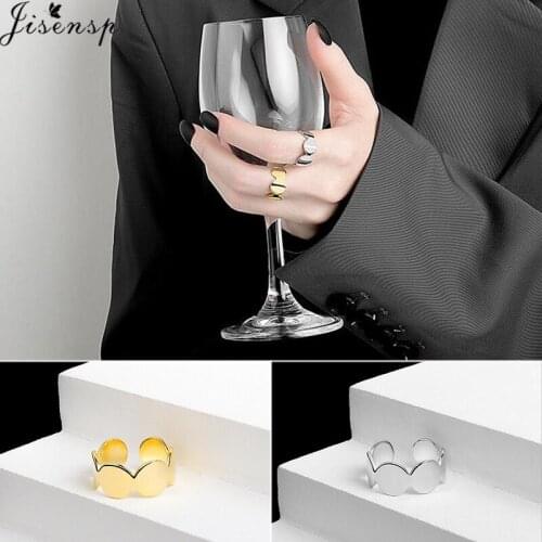 Jisensp Geometric Multi Round Ring Female Fashion Smooth Minimalist Exquisite Elegant Jewelry Engagement Accessories Gift