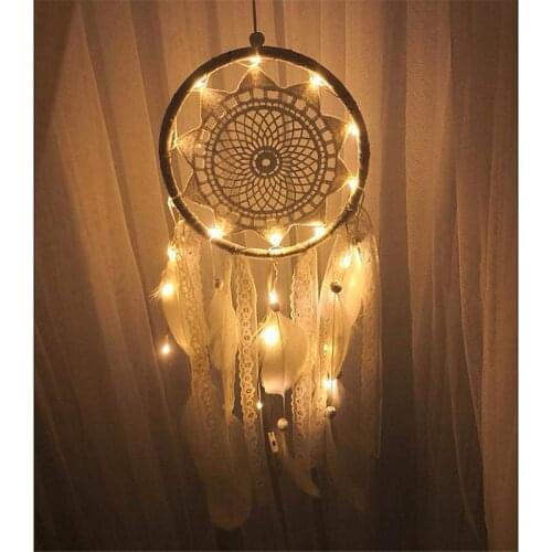 Hot Lace Dream Catcher Pendant Home Pendant Dreamcatcher Creative Gifts Sun Lace Fantasy Nets Home Crafts Ornaments Lanterns