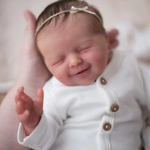 18inches Reborn Doll Kit Agnes Realistic Smiling Baby DIY Reborn Baby Doll DIY Kit Toy for Kids Drop Shipping