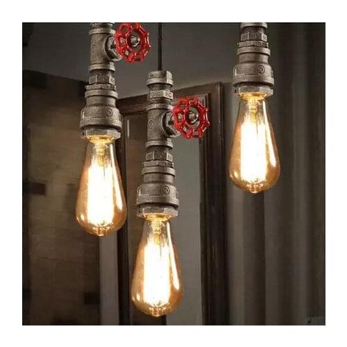 Loft Style Water Pipe Lamps Retro Pendant Light Fixtures Vintage Industrial Lighting For Living Dining Room Bar Hanging Lamp