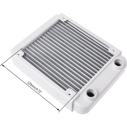 LX0B 120mm Aluminum Computer Radiator Water Cooler 10 Tube CPU Heat Sink Exchanger