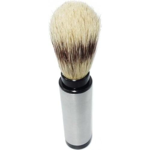 WLONG Aluminium Tube Handle Men Beard Shaving Brush Boar Hair for Travel Grooming Kit and Dad Day Boyfriend Gift Set