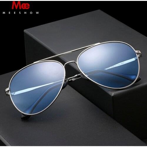 MEESHOW New Metail Frame Sunglasses Men Polarized Brand Design Pilot Sunglass Driving Eyewear 9103