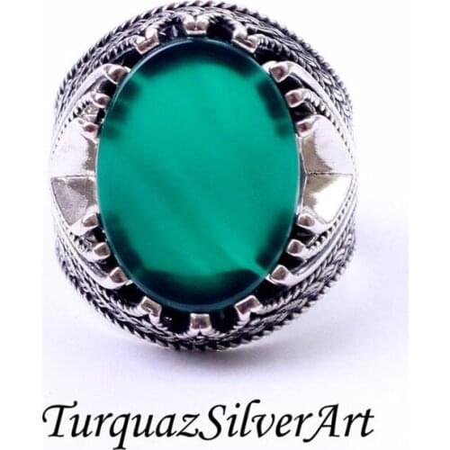 Mans 925 Aqua Blue Oval Cut Agate Ring, Handmade 925 Silver Ring, Silver Handmade Ring for Man