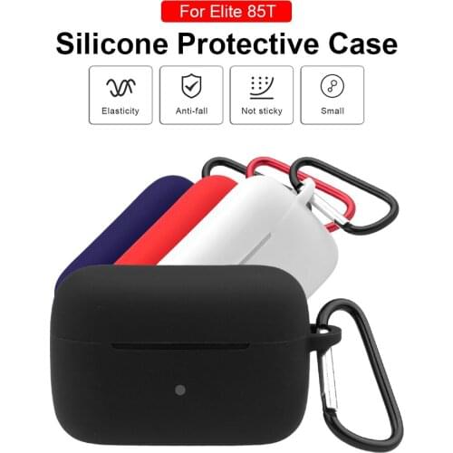 Soft Silicone Cases For Elite 85T Protective Case Bluetooth Wireless Earphone Cover For Elite 85T Charging Box With Hook