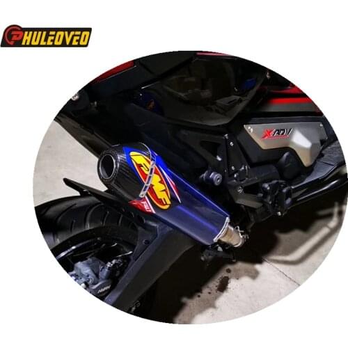 Stainless Steel for Honda X-ADV 750 Motorcycle Exhaust Muffler Link Pipe Carbon End TipExhaust Escape Demper Mid Pipe for 750ADV