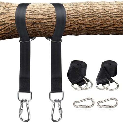 Wholesale High strength polyester swing strap Swing strap Tied rope Hammock straps Widened webbing with hook