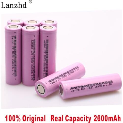 8pcs/lot Original 18650 3.7V 2600mAh LI-Ion batteries rechargeable Battery ICR18650 26FM safe batteries Industrial use LI Ion