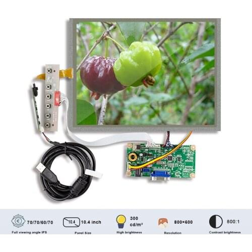 Original BOE BA104S01-200 Touch Display With Board For Industrial 10.4 Inch 300 Nits LVDS 20 pins Connector