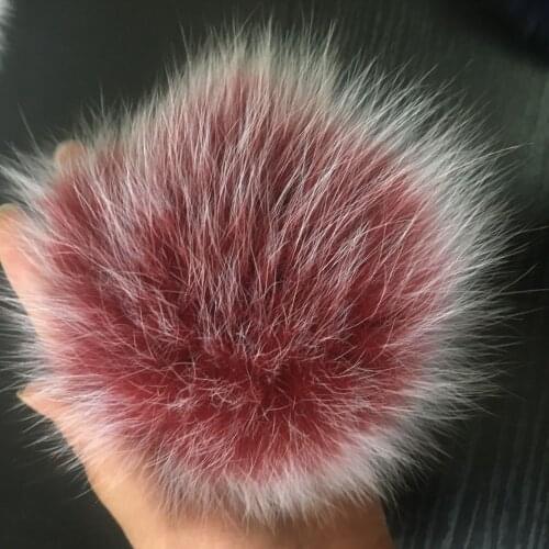 DANKEYISI 15cm Real Fox Fur Pompom Fur Balls Fur Pom Poms For Hats Cap Natural Raccoon Fur Pompon For Scarf Gloves Keychain