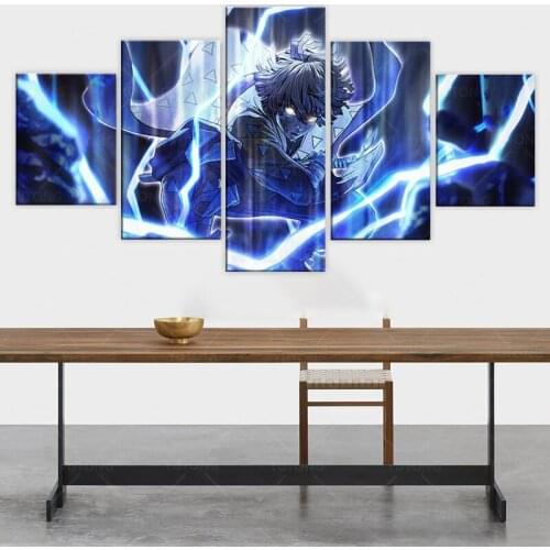 Demon Slayer Kimetsu No Yaiba Breath of Thunder Agatsuma Zenitsu Ghost Swordsman Anime Poster HD Wall Picture Canvas Paintings