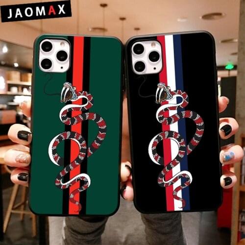 Luxury Fashion Snake Soft Case For iphone 12 11 Pro Xs Max XR 8 7 6S plus SE2020 Silicone Phone Cover Coque Fundas