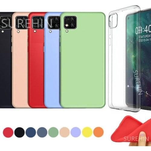 SUREHIN silicone case for Samsung galaxy A12 5G cover transparent blue purple green pink soft cover for samsung galaxy A12 case