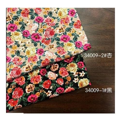 Rayon fabric dark floral printed fabric dress fabricLFCK080010