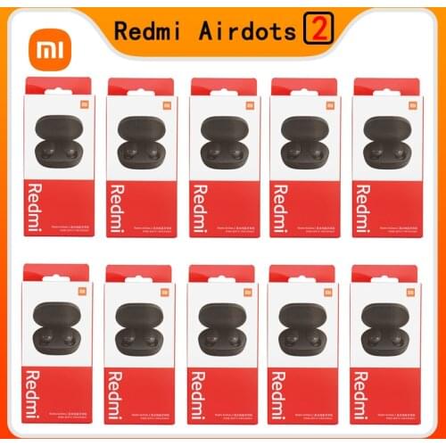 10 Pieces Wholesale Xiaomi Redmi Airdots 2 TWS Bluetooth Earphone Stereo bass Airdots S 5.0 headphones With Mic Handsfree Earbud