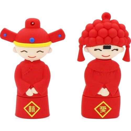 Usb flash drive 64gb pend drive 32gb bride groom pendrive16gb 8gb cle usb flash card memory stick usb 2.0 flash disk pen driver