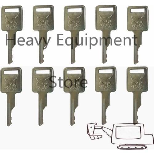 10) For Bobcat Skid Steer Pre-Cut D250 Ignition Keys Case Farmall & More 6693241