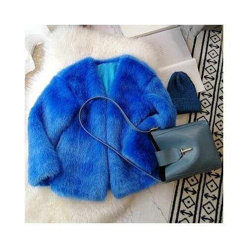 2018 New Style High-end Fashion Women Faux Fur Coat S14
