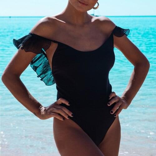 2020, Ms. Keeny, solid color, pleated lace, one-piece, cross-dressing, sexy swimsuit swimming suit for women one piece swimsuit