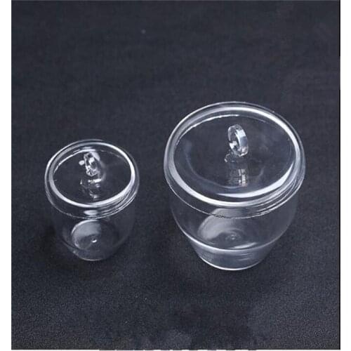 30ml clear silica quartz crucibles with lid for melting