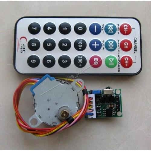5V 4-phase 5-wire Stepper Motor+Driver Board+Remote Control RC Speed Adjustable