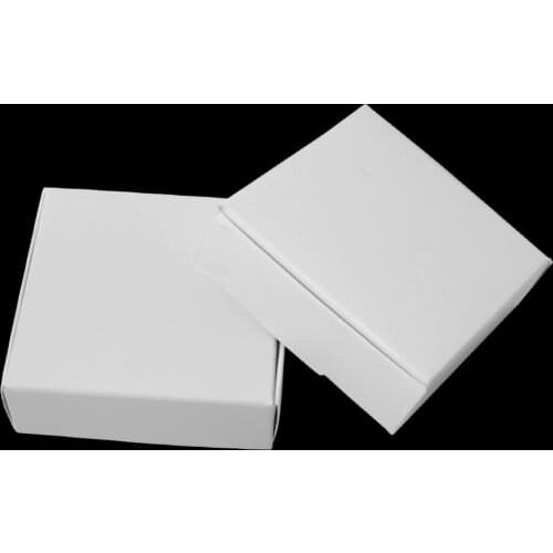 7*7*2.2cm White Kraft Paper Box Wedding Gift Jewelry Packaging Craft Paper Box DIY Soap Cookies Candy Square Paperboard Carton