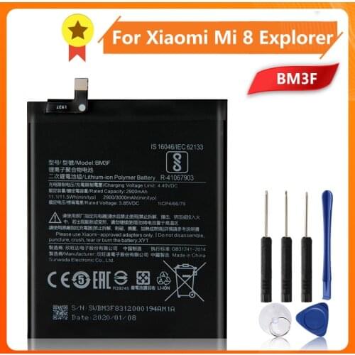 Xiaomi BM3F Battery for Xiao Mi 8 MI8 M8 Mi 8 Mi 8 Pro Mi8 Pro Transparent Exploration Edition 3000mAh Original Battery + Tool