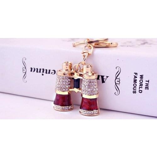 Korean-Style Creative Craft Small Gift Telescope Shape Key Chain Metal Pendant Mens Key Ring Gift