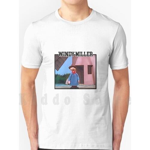 Camberwick Green Windy Miller T Shirt Diy Big Size 100% Cotton Windy Miller Colleys Mill Windmill Miller Corn Animation
