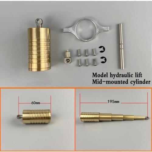 Hydraulic Lift Mid-mounted Cylinder for 1/14 Tamiya RC Truck Trailer Tipper Scania MAN Benz Actros Volvo Car Diy Parts