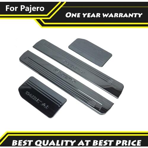 Stainless Steel Welcome Pedal Decorative Cover Fit For Mitsubishi PAJERO 2007-2019 V93V95V97 Car Protection Accessories