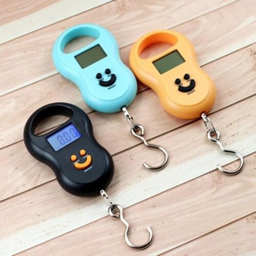 Electronic Scale Black Portable Scale Spring Scale Kilogram Fruit Food Weighing Luggage Electronic Weighing Scale High Precision