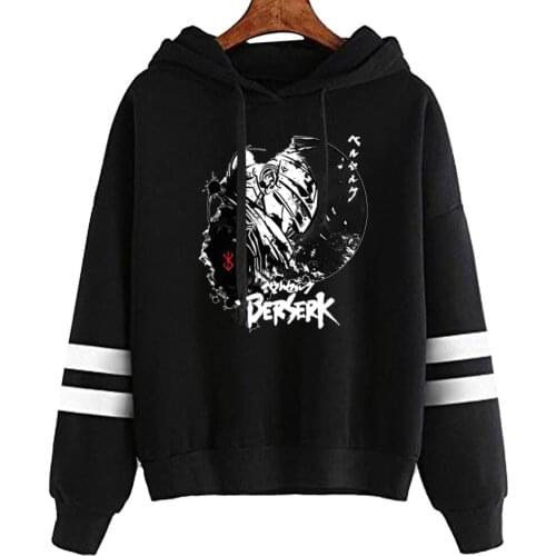 2021 Japan Berserk Harajuku Guts Print Loog Sleeve Hoodie Sweatshirt Winter Autumn Top
