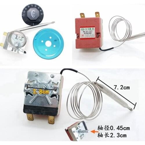 1set 30-85C 30-110C 50-300C Degree NC 2Pin Adjusting Temperature Controller Switch Capillary Thermostat for Oven Water Heater