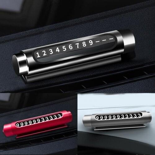 Creative Rotating Temporary Number Parking Card Automotive Interior Accessories