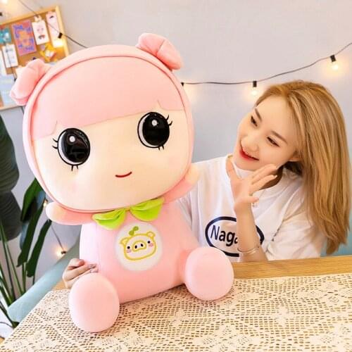 Cute Creative Girl Transformed into Pig Girl Heart Girl Pillow Plush Toy Stuffed Doll Kid Decorations Birthday Gift For Children