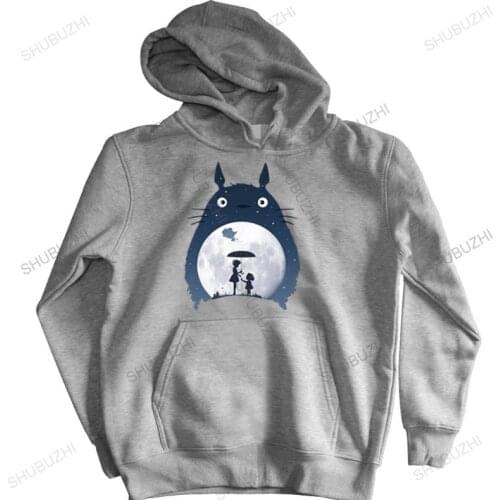 Men autumn sweatshirt black hoody Vintage Japan Anime Tonari No Totoro warm hoody bigger size brand hoodie warm jacket