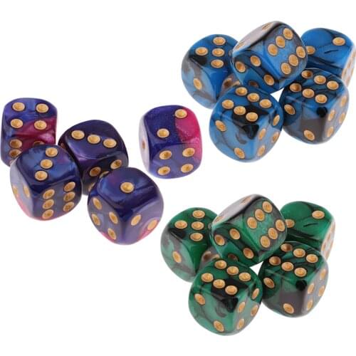 Pack Of 15pcs Dice 6 Faces 16mms Game Of Colorful Dice For Bunco Or Teaching Mathematics