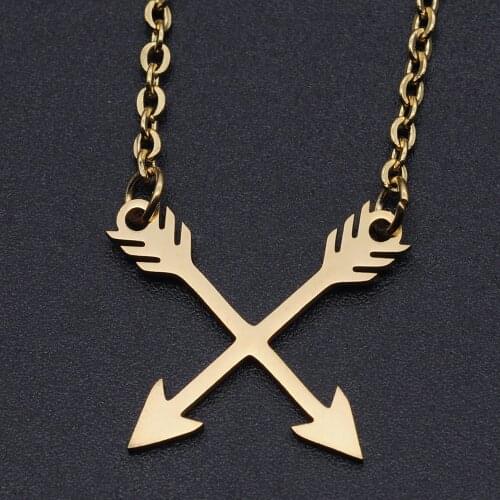 Arrow Stainless Steel Charm Necklace for Women Fashion Jewelry Necklaces Dainty Steel Necklaces Dropshipping Wholesale