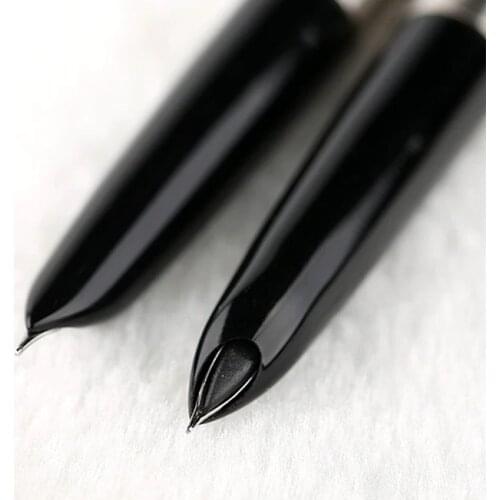 Jinhao 911 Pure Silver Steel Fountain Pen with 0.38mm Extra Fine Nib Smooth Writing Inking Pens for Christmas Gift