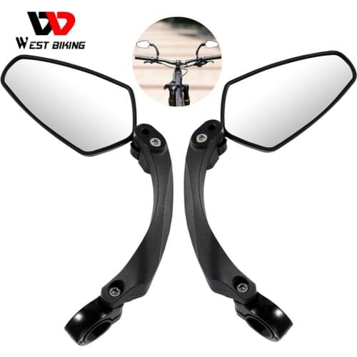 WEST BIKING Bicycle Rearview Mirror Adjustable Hose Motorcycle Handlebar Mirrors Electric Scooter Safety Rear View Reflector