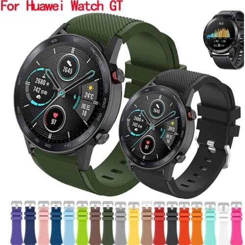 22mm Silicone Watch band Strap For Huawei Watch GT bracelet For Xiaomi Huami Amazfit Pace Watch Strap For Huawei Watch GT2 46mm