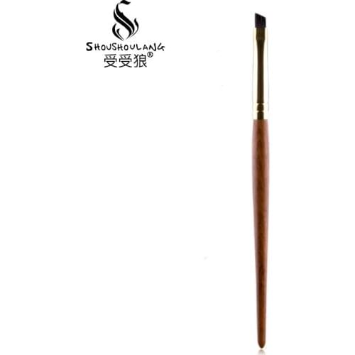 Shoushoulang Professional Handmade Make Up Brush KA-816 Angled Eyebrow Brush Resilient Mink Hair Makeup Brushes