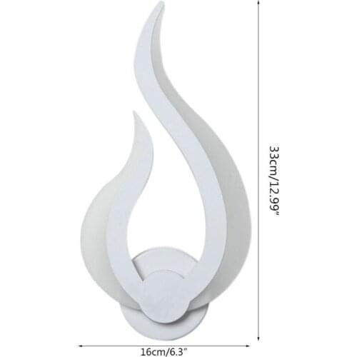 LGQ LED Light Modern Wall Lamp Acrylic Sconce Flame Shape Indoor Bathroom Bedroom Living Room Hallway Art Decoration